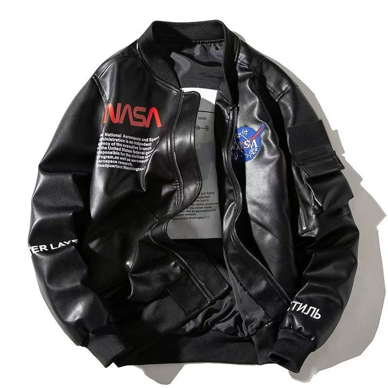 Men's NASA-Insignia Motorcycle Jacket
