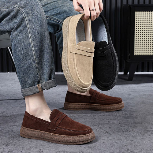 Men's Hand-Stitched Linen Loafers