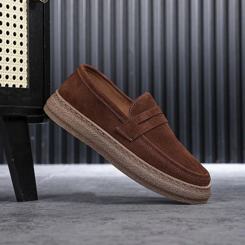 Men's Hand-Stitched Linen Loafers