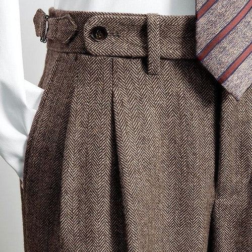 Italian Wool High Waisted Slim Fit Pants modern comfort - Stilles