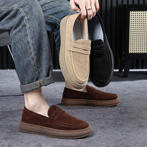 Men's Hand - Stitched Linen Loafers - Stilles